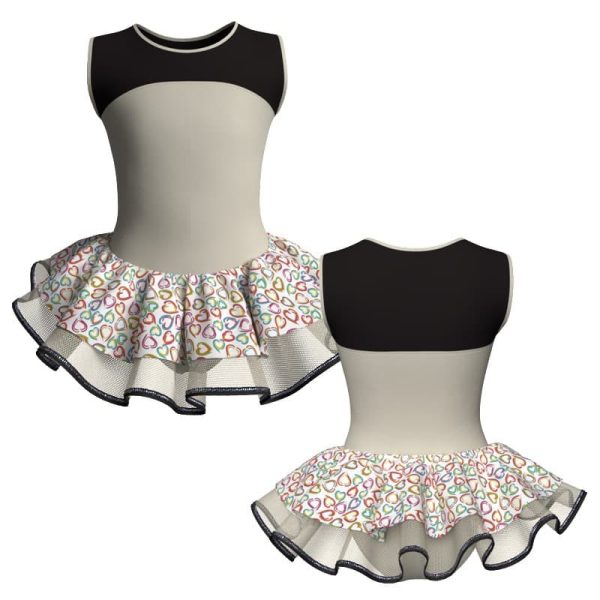 tutu danza senza maniche con copritulle fantasy tuc219