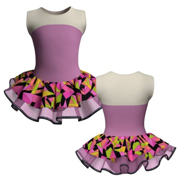 tutu danza senza maniche con copritulle fantasy tuc21956