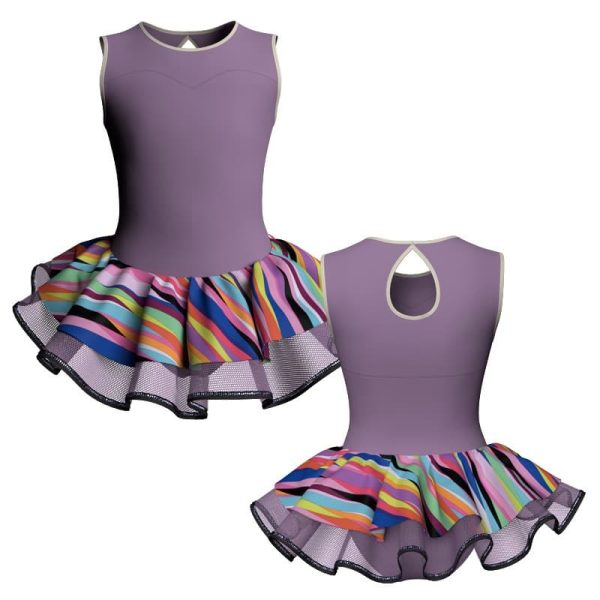 tutu danza senza maniche con copritulle fantasy tuc238