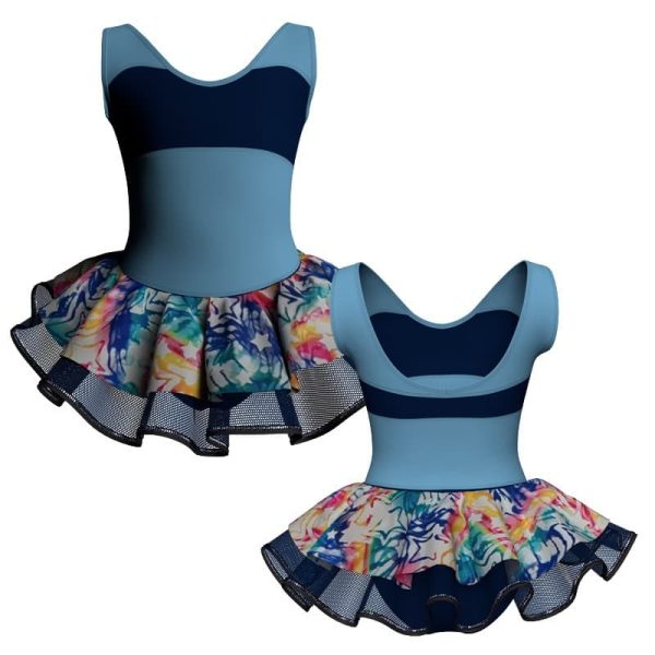 tutu danza senza maniche con copritulle fantasy tuc301345