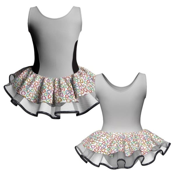 tutu danza senza maniche con copritulle fantasy tuc415567