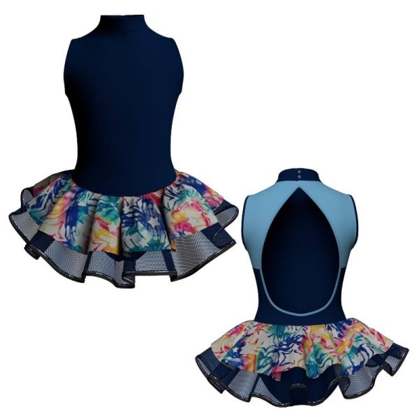 tutu danza senza maniche con copritulle fantasy tuc510t