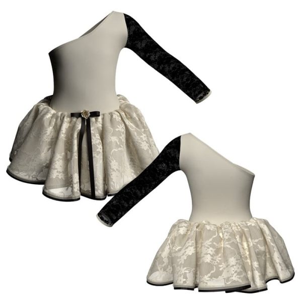 tutu danza senza maniche con inserto in rete o pizzo tup999t111