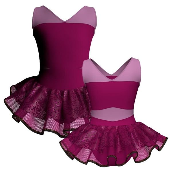 tutu danza senza maniche con inserto sk1001lcs101