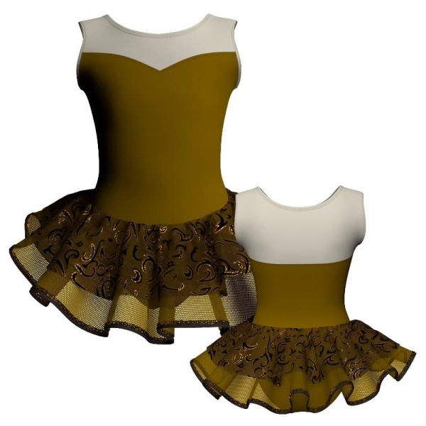 tutu danza senza maniche con inserto sk1001lcs1019t999