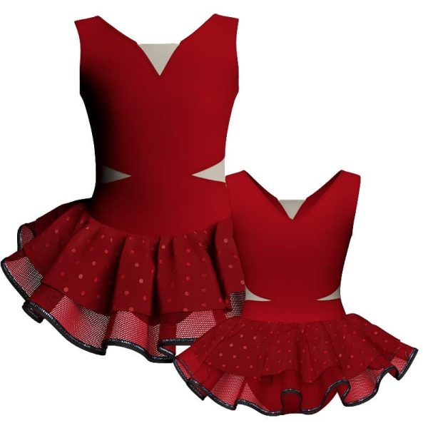 tutu danza senza maniche con inserto sk1001lcs115sst12