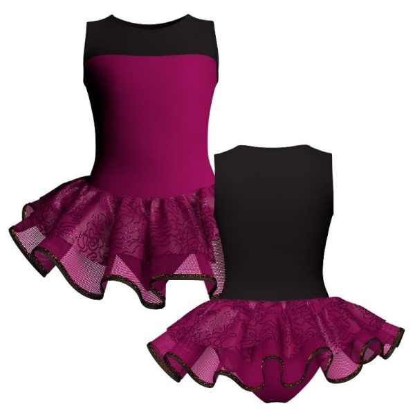 tutu danza senza maniche con inserto sk1001lcs12711