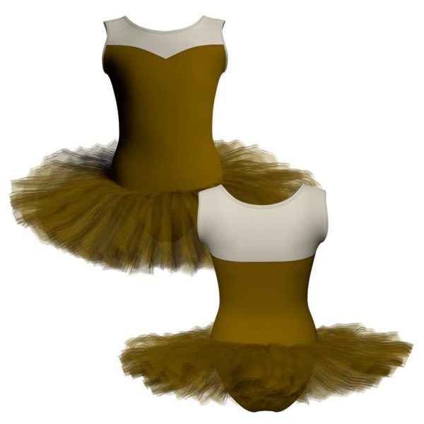 tutu danza senza maniche con inserto tuq1019t11