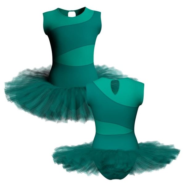 tutu danza senza maniche con inserto tuq108sst111