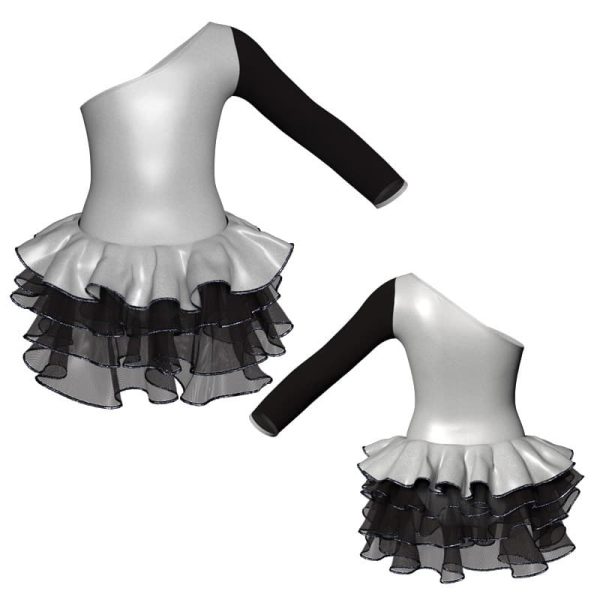 tutu in lurex senza maniche con inserto in rete o pizzo tuf999t81