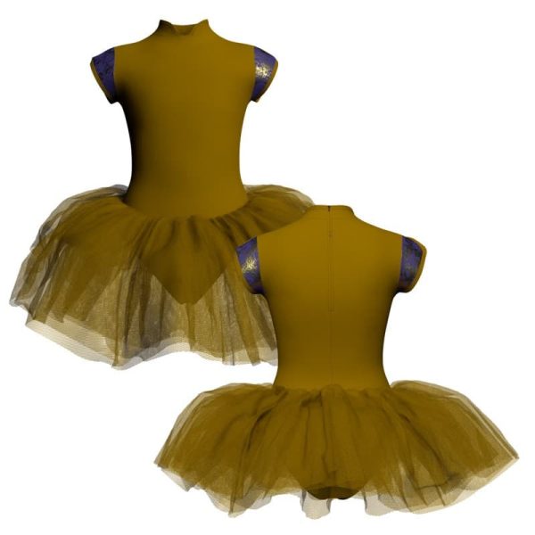 tutu maniche aletta con inserto in lurex tul26011