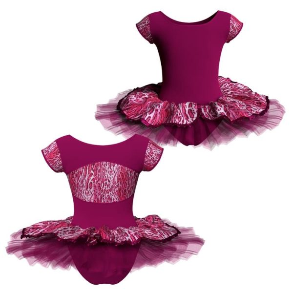 tutu maniche aletta con inserto in lycra stampata tud211t