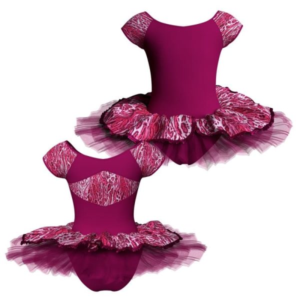 tutu maniche aletta con inserto in lycra stampata tud240t