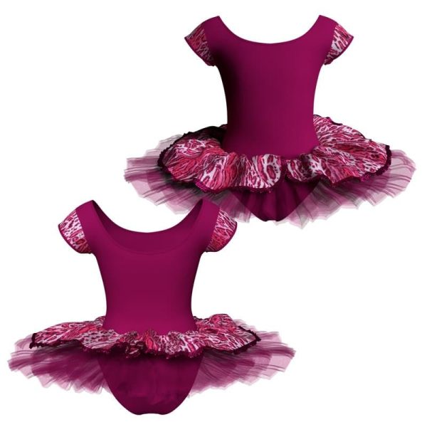 tutu maniche aletta con inserto in lycra stampata tud408t