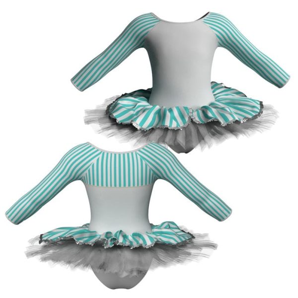 tutu maniche lunghe con inserto in lycra stampata tud205