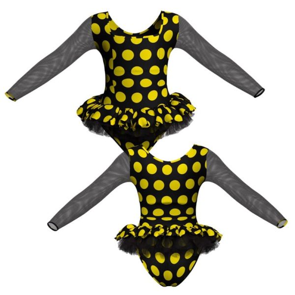 tutu mini maniche lunghe con inserto tuk2537t