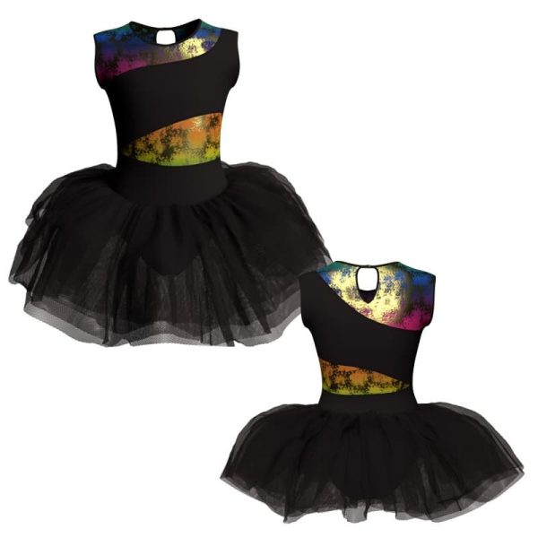 tutu senza maniche con inserto in lurex tul108sst