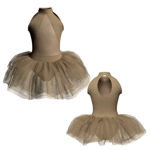 tutu senza maniche con inserto in lurex tul119ss11