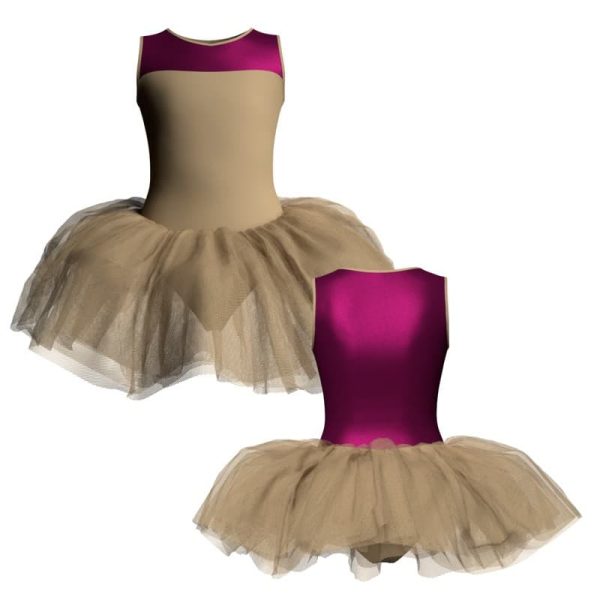 tutu senza maniche con inserto in lurex tul12711