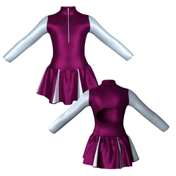 vestito danza in lurex maniche lunghe con inserto veg3095t