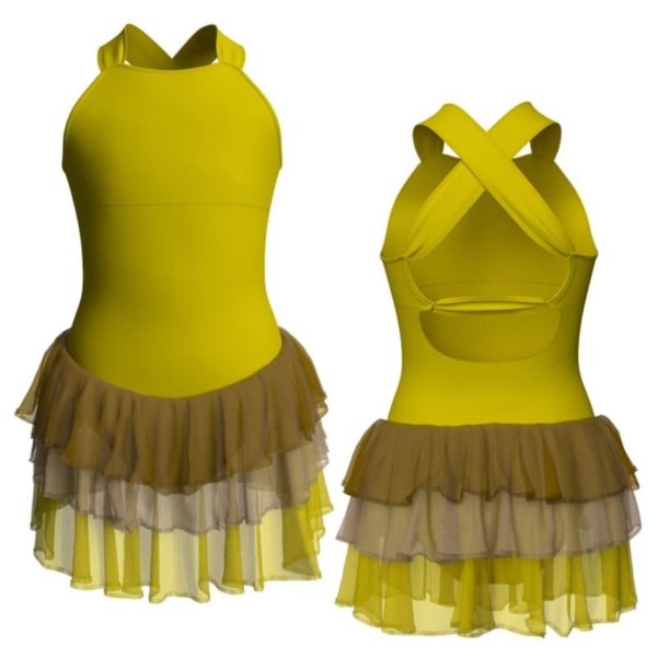 costume balletto bretelle con inserto yuh232