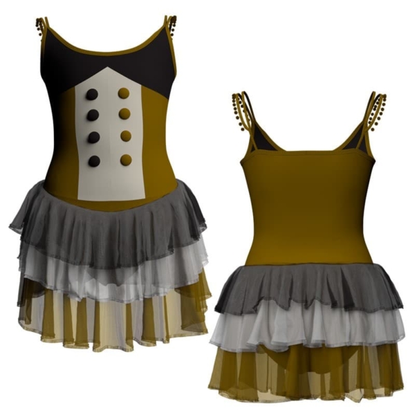 costume balletto bretelle con inserto yuh2502t