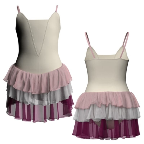 costume balletto bretelle con inserto yuh2618