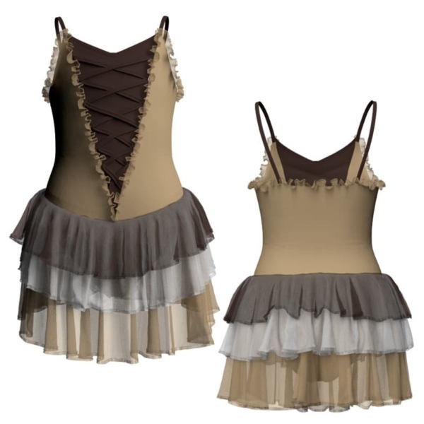 costume balletto bretelle con inserto yuh2624