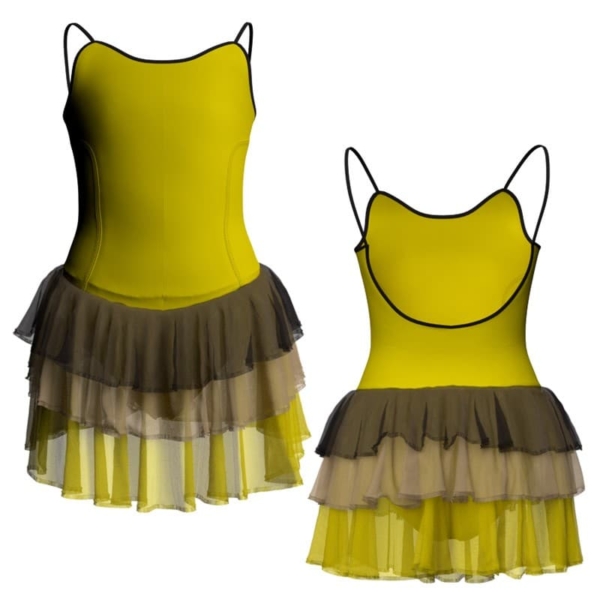 costume balletto bretelle con inserto yuh2629