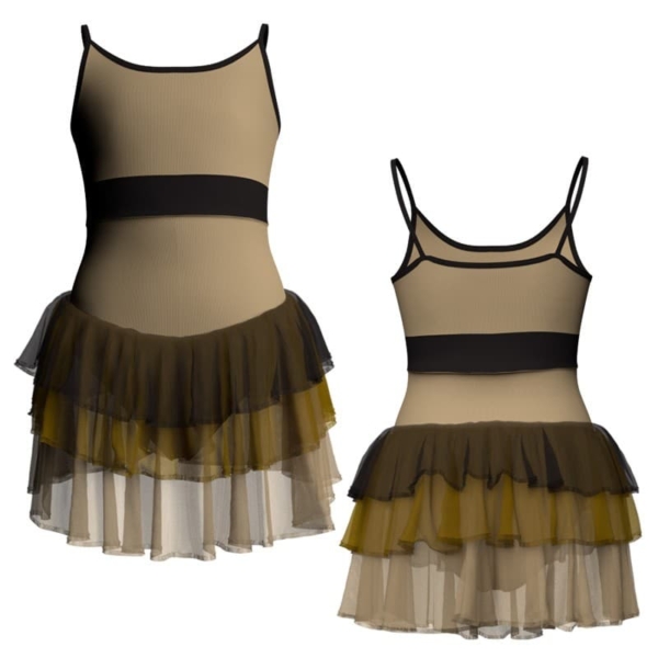 costume balletto bretelle con inserto yuh2815