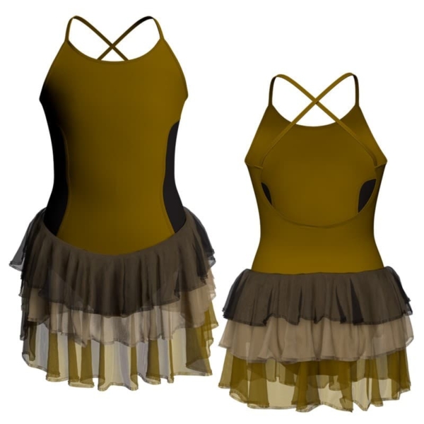 costume balletto bretelle con inserto yuh429