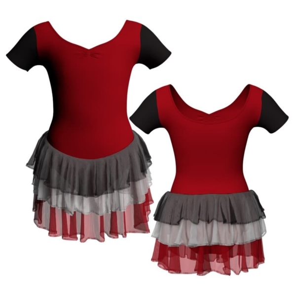 costume balletto manica corta con inserto yuh473t1