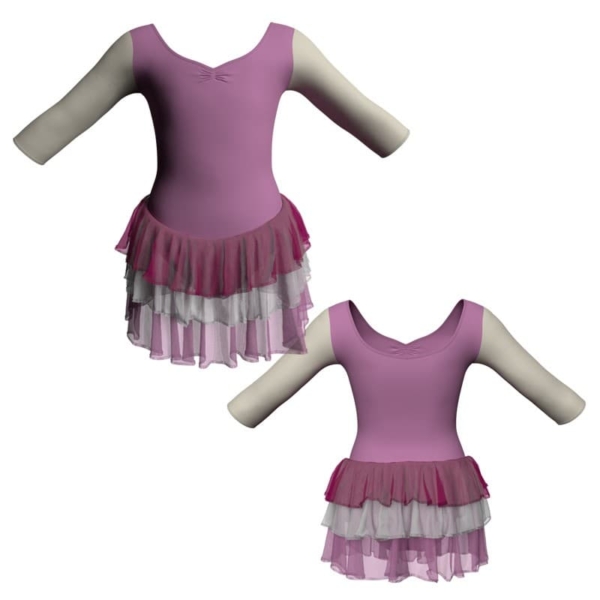 costume balletto maniche 3 4 con inserto yuh452t