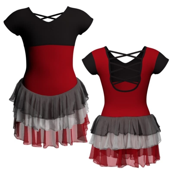 costume balletto maniche aletta con inserto yuh3008t