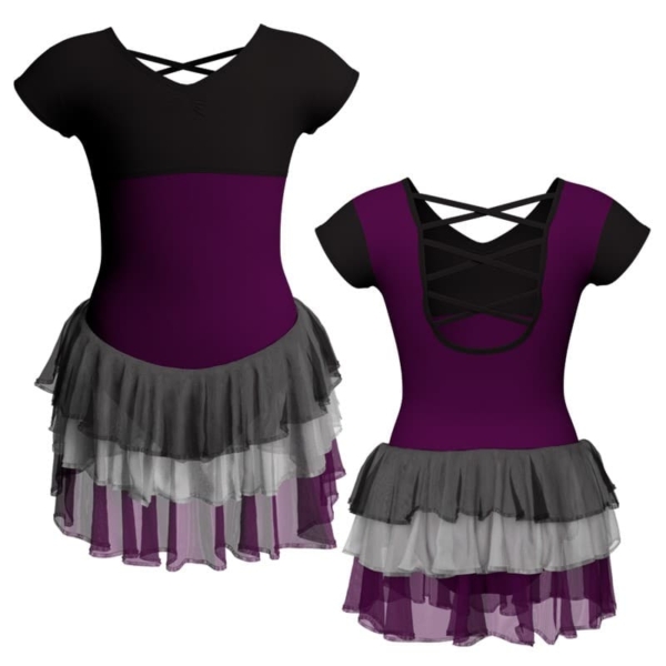 costume balletto maniche aletta con inserto yuh3008t1