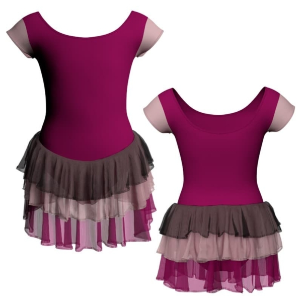 costume balletto maniche aletta con inserto yuh408t