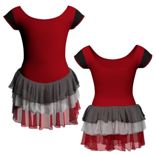 costume balletto maniche aletta con inserto yuh408t1