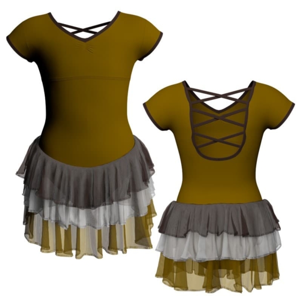 costume balletto maniche aletta con intreccio dietro yuh3008