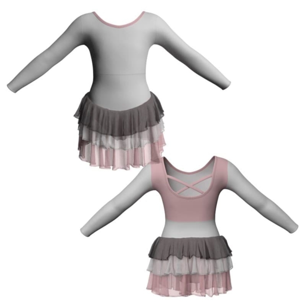 costume balletto maniche lunghe con inserto yuh228