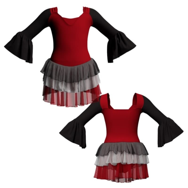 costume balletto maniche lunghe con inserto yuh2508