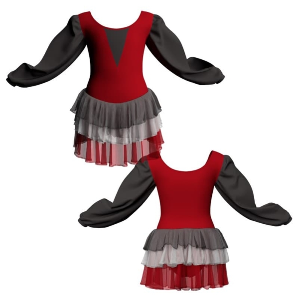 costume balletto maniche lunghe con inserto yuh26331