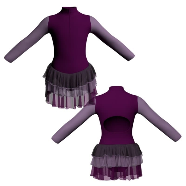 costume balletto maniche lunghe con inserto yuh3095t