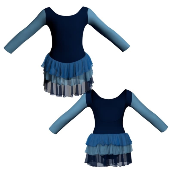 costume balletto maniche lunghe con inserto yuh411t