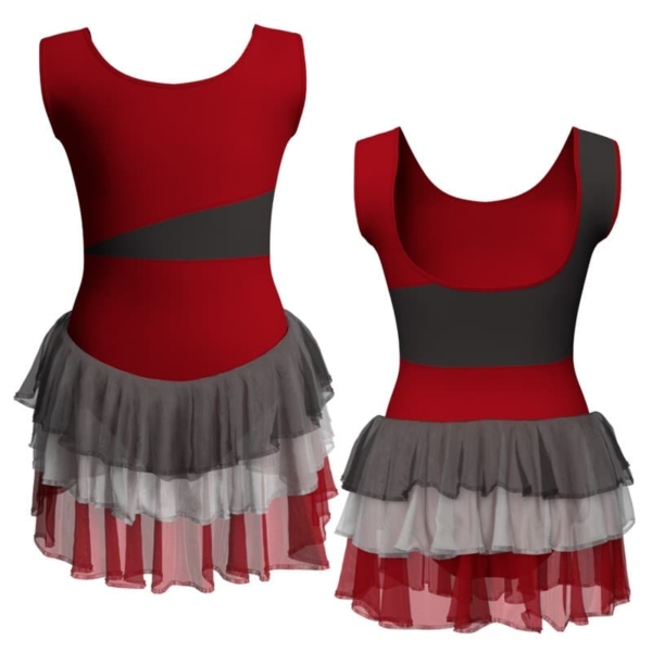 costume balletto senza maniche con inserto yuh236