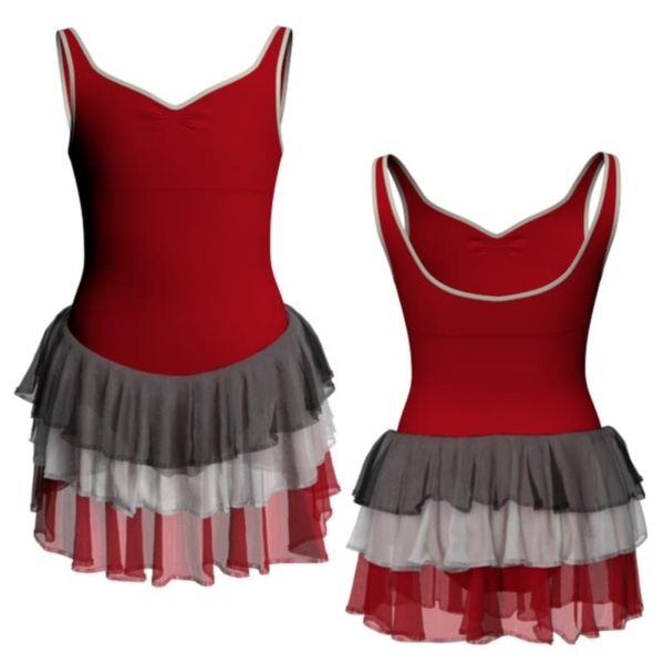 costume balletto senza maniche con inserto yuh239