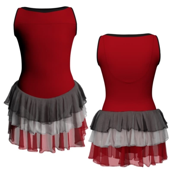 costume balletto senza maniche con inserto yuh3012