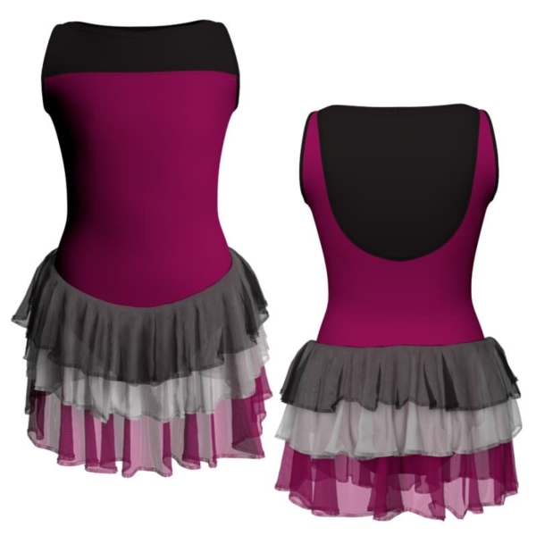 costume balletto senza maniche con inserto yuh30121