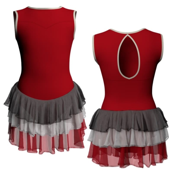 costume balletto senza maniche con inserto yuh3014