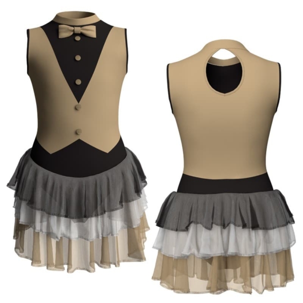 costume balletto senza maniche con inserto yuhm1007