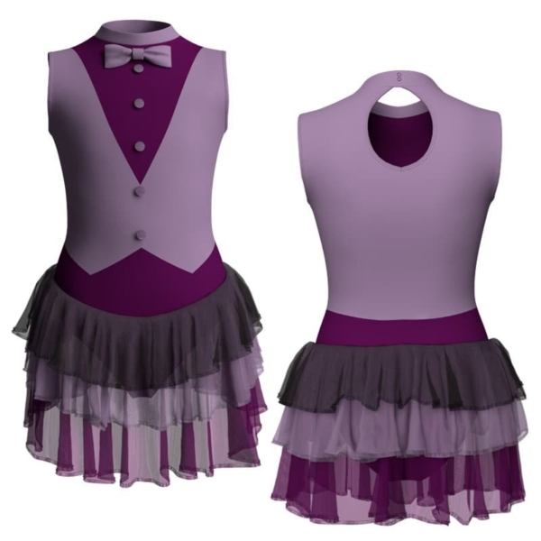 costume balletto senza maniche con inserto yuhm10071